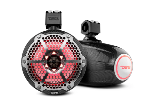DS18 8″ Speaker Towers 375W with Integrated RGB LED Lights (Pair)(NXL-X8TP/BK) - Image 3