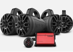 DS18 MP 4 x 4" MP4TP.4A Tower Speaker Package Amplifier And Bluetooth Receiver (100 Watts Rms)