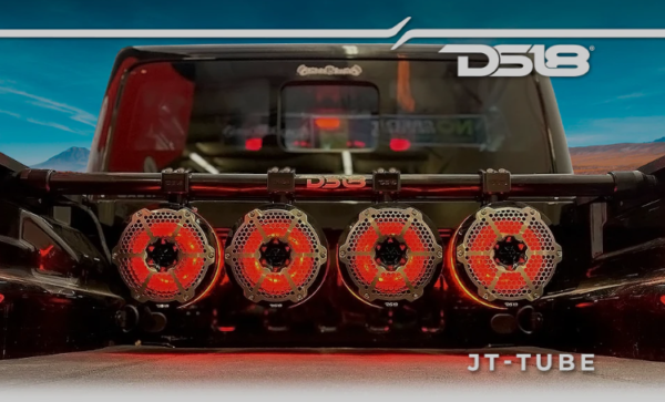 DS18 Jeep Gladiator JT-TUBE 4x 8" Marine Towers Speakers with RGB LED Lights, 4-Channel Marine Amplifier - Image 2