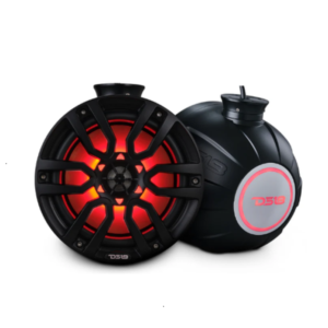 DS18 8" Speaker Towers 375W with Integrated RGB LED Lights (Pair)(NXL-PS8BK)
